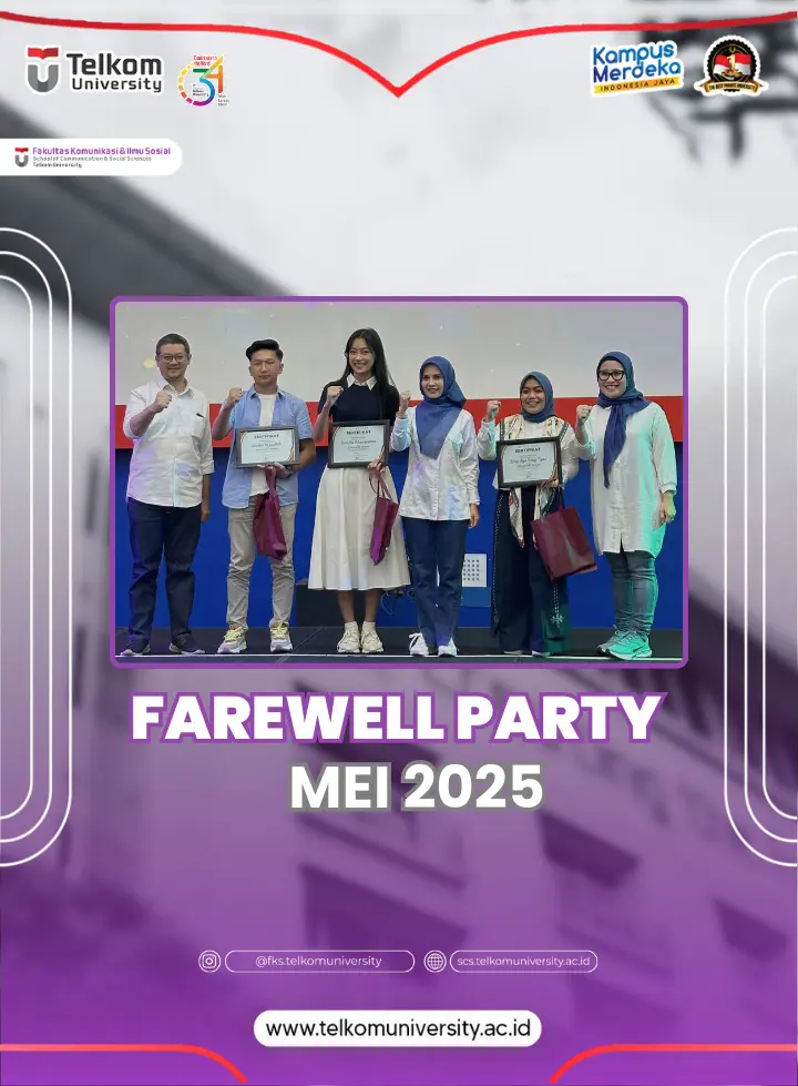 Hangat dan Penuh Inspirasi, FKS Telkom University Lepas 168 Wisudawan dalam Farewell Party Mei 2025 Hangat dan Penuh Inspirasi, FKS Telkom University Lepas 168 Wisudawan dalam Farewell Party Mei 2025