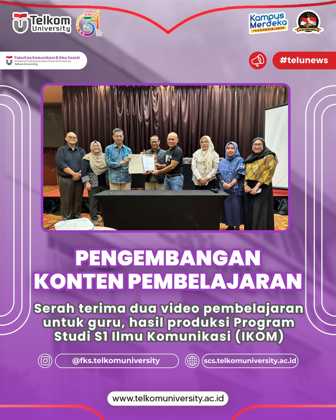 Handover of Learning Videos for Teachers by the Undergraduate Communication Science Program Handover of Learning Videos for Teachers by the Undergraduate Communication Science Program