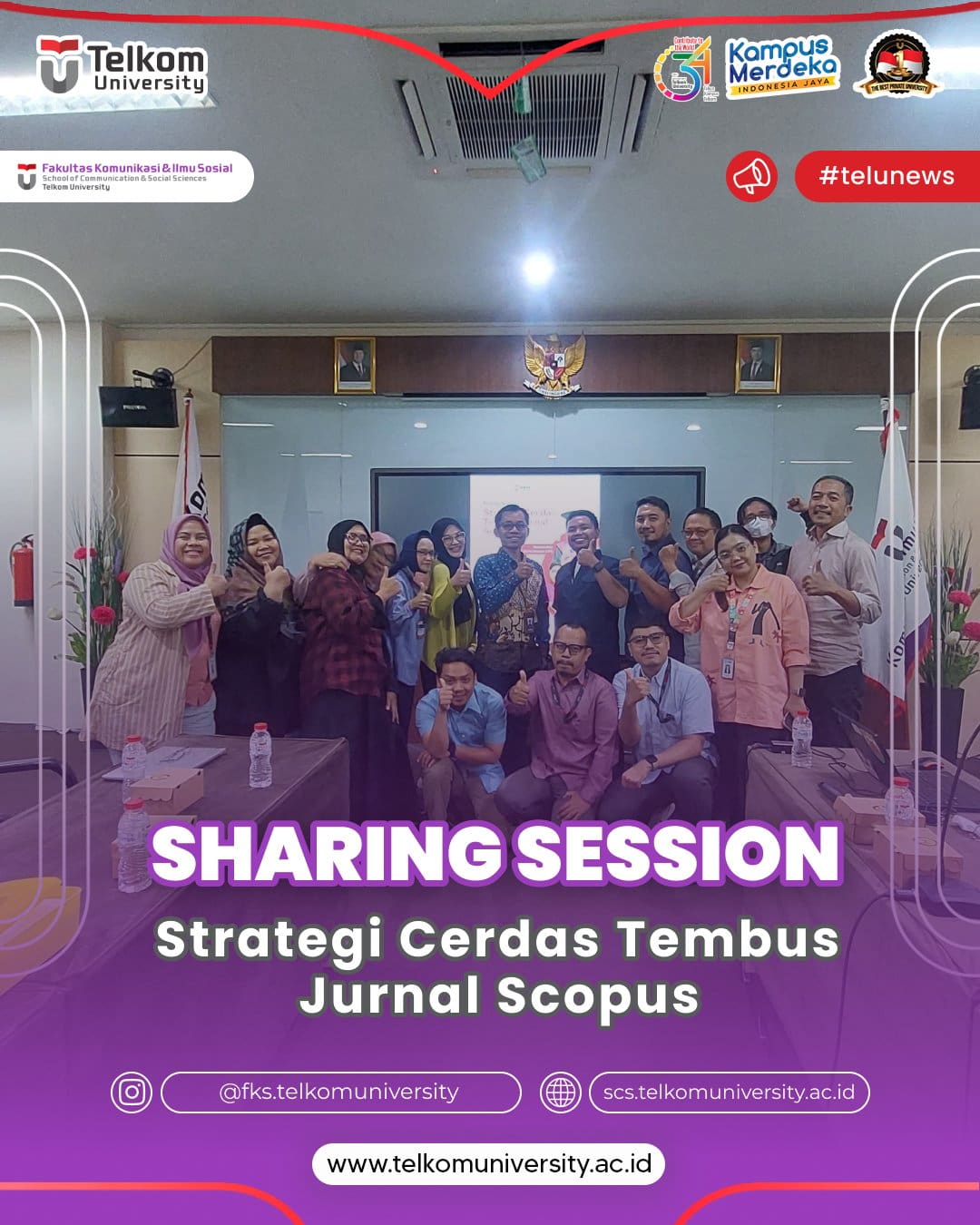 Telkom University’s School of Communication and Social Sciences Hosts a Sharing Session on Strategies to Get Published in Scopus Journals Telkom University’s School of Communication and Social Sciences Hosts a Sharing Session on Strategies to Get Published in Scopus Journals