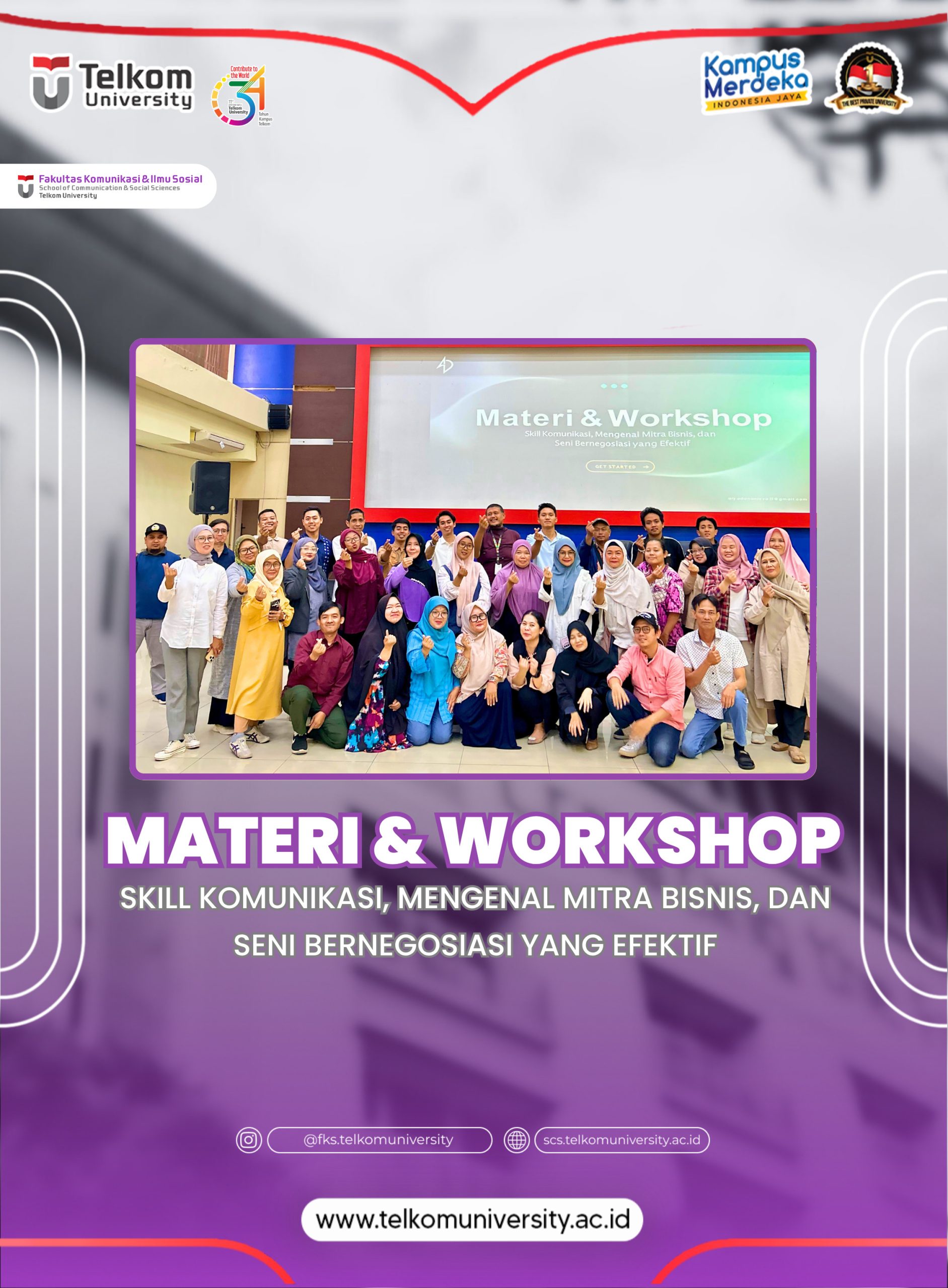 Workshop Komunikasi Strategis dan Pemanfaatan AI: FKS Tel-U Berkolaborasi dengan Rumah BUMN Bandung