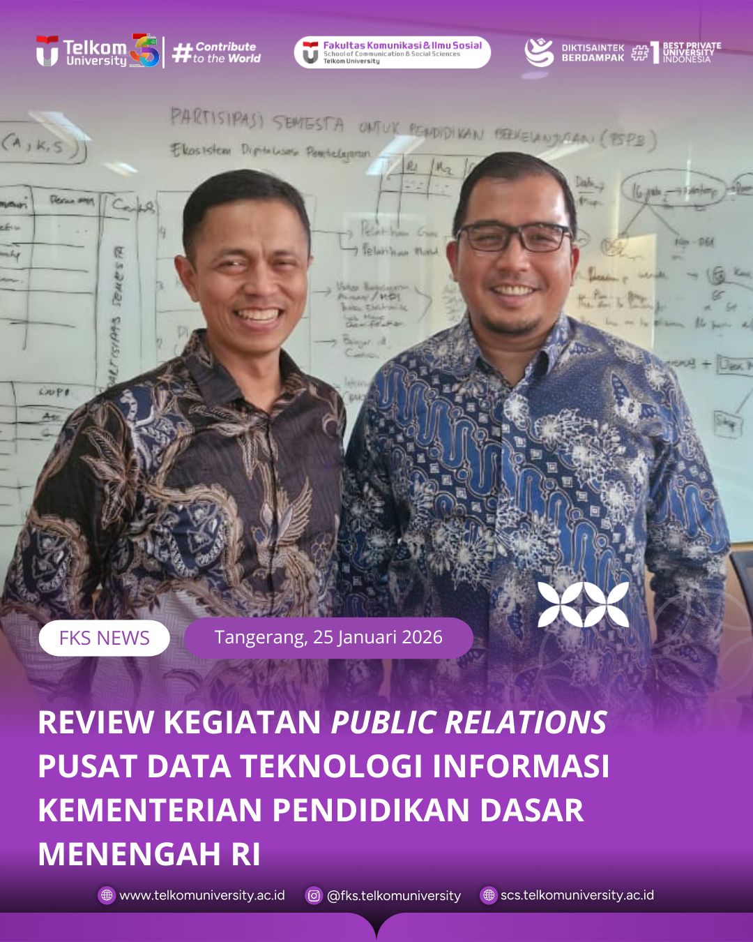Optimalkan Komunikasi Publik, Dosen Digital PR FKS Berikan Rekomendasi Strategis untuk Pusdatin Kemendikdasmen RI Optimalkan Komunikasi Publik, Dosen Digital PR FKS Berikan Rekomendasi Strategis untuk Pusdatin Kemendikdasmen RI